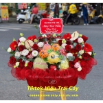 giỏ trái cây kèm hoa 08