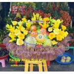 giỏ trái cây kèm hoa 09